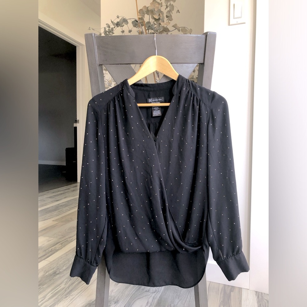 INC High-low Sparkle Blouse